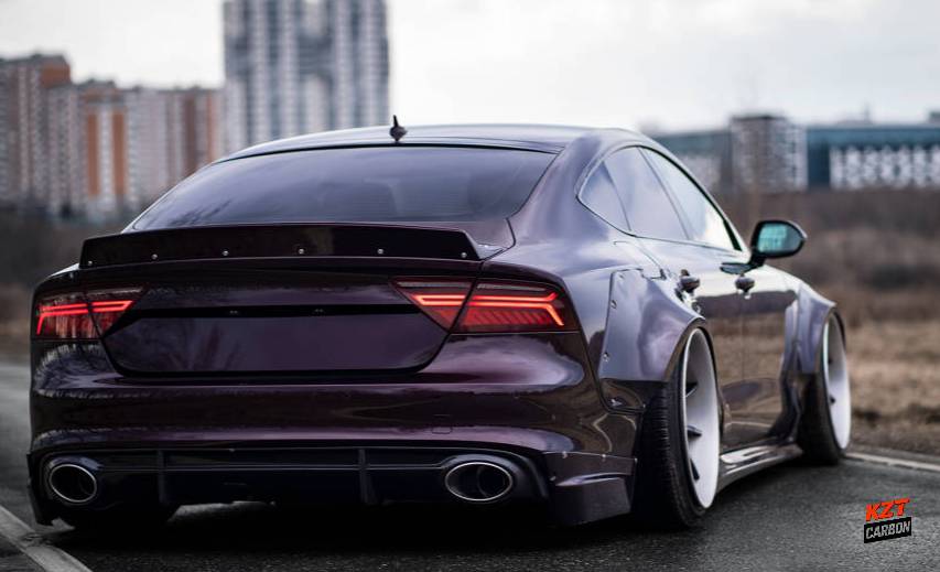 For Audi 10-17 A7 S7 RS7 Fiberglass CC Style Rear Trunk Ductail Spoiler Lip