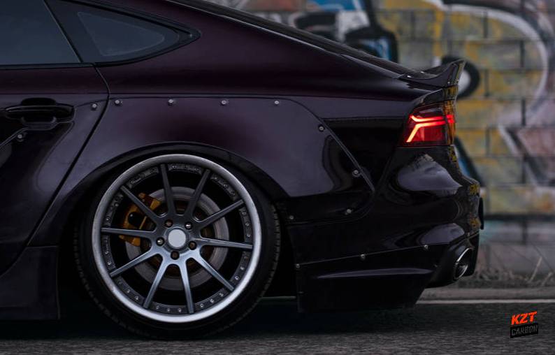 For Audi 10-17 A7 S7 RS7 Fiberglass CC Style Rear Trunk Ductail Spoiler Lip