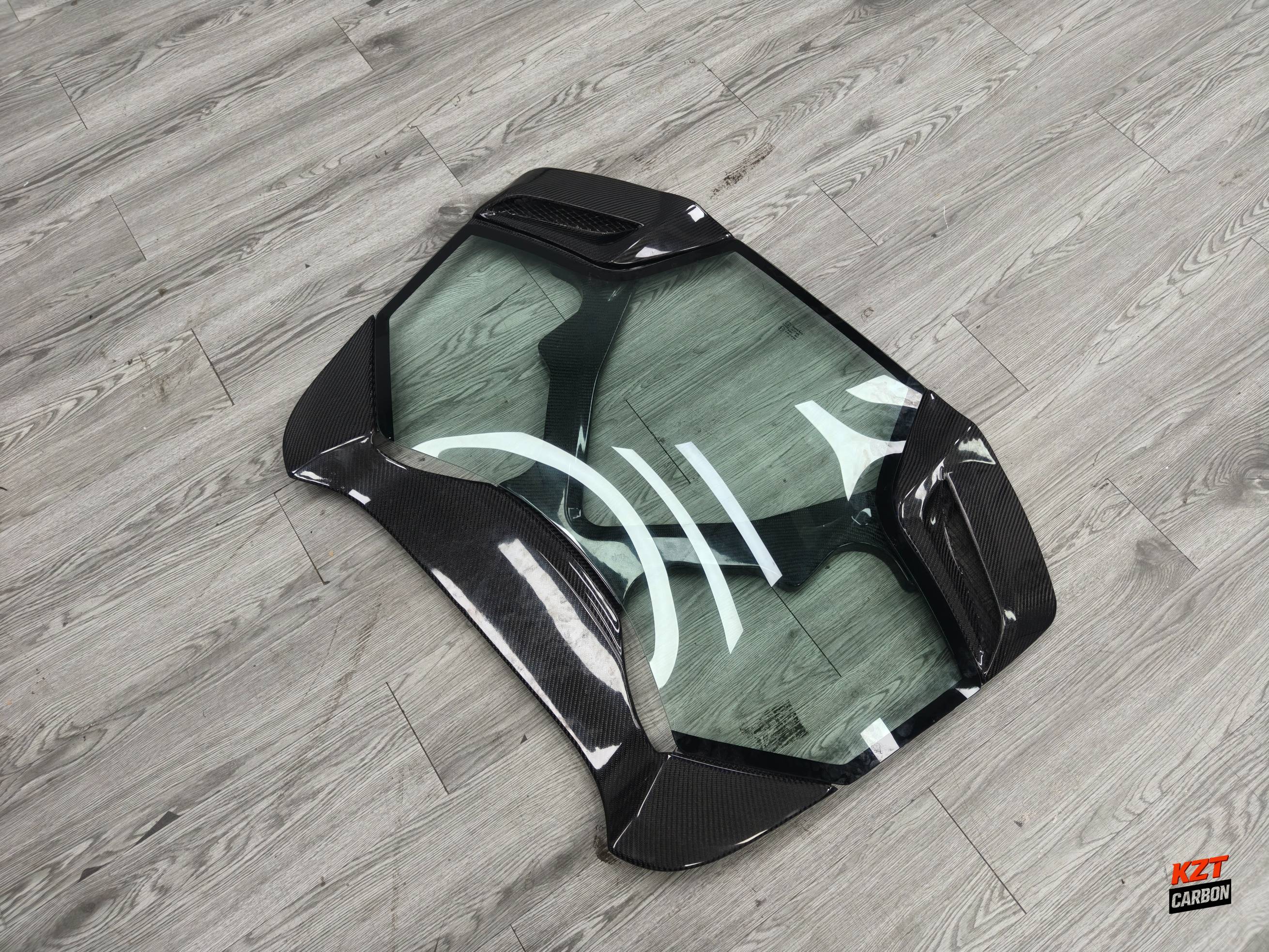 For Ferrari 488 Spider 2015-19 Carbon Fiber KZ Style Rear Engine Bonnet Hood