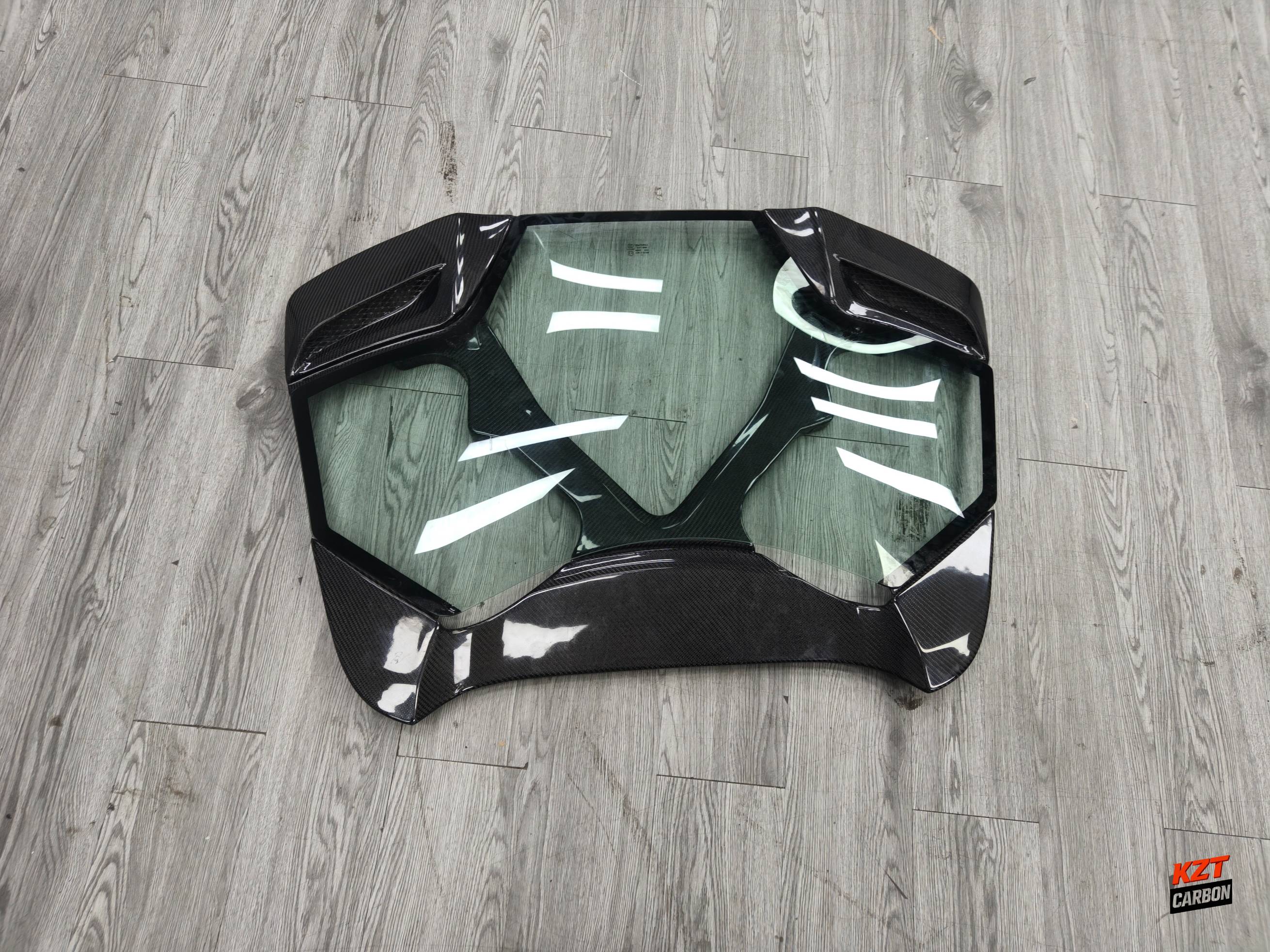 For Ferrari 488 Spider 2015-19 Carbon Fiber KZ Style Rear Engine Bonnet Hood