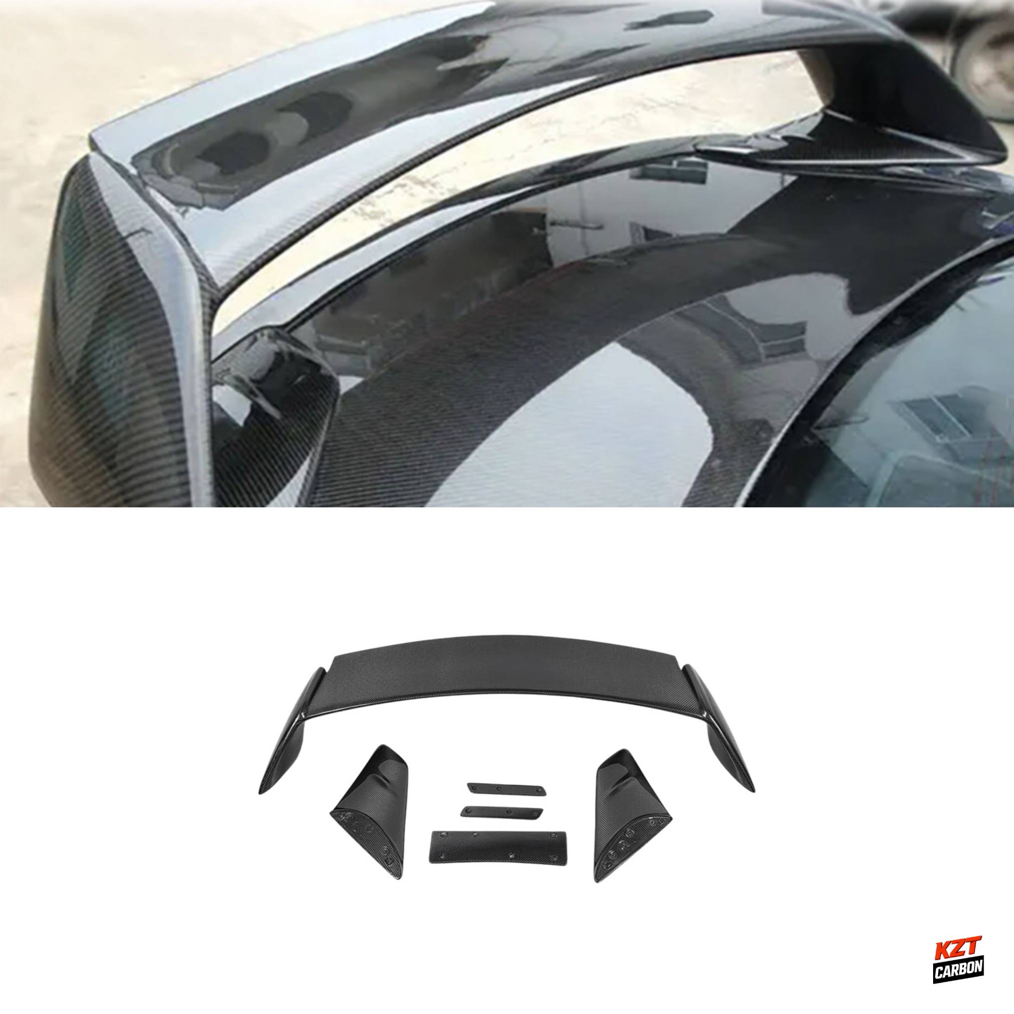 For Nissan GTR R35 Coupe 2D 08-24 Carbon TOM Style Rear Trunk GT Spoiler Wing