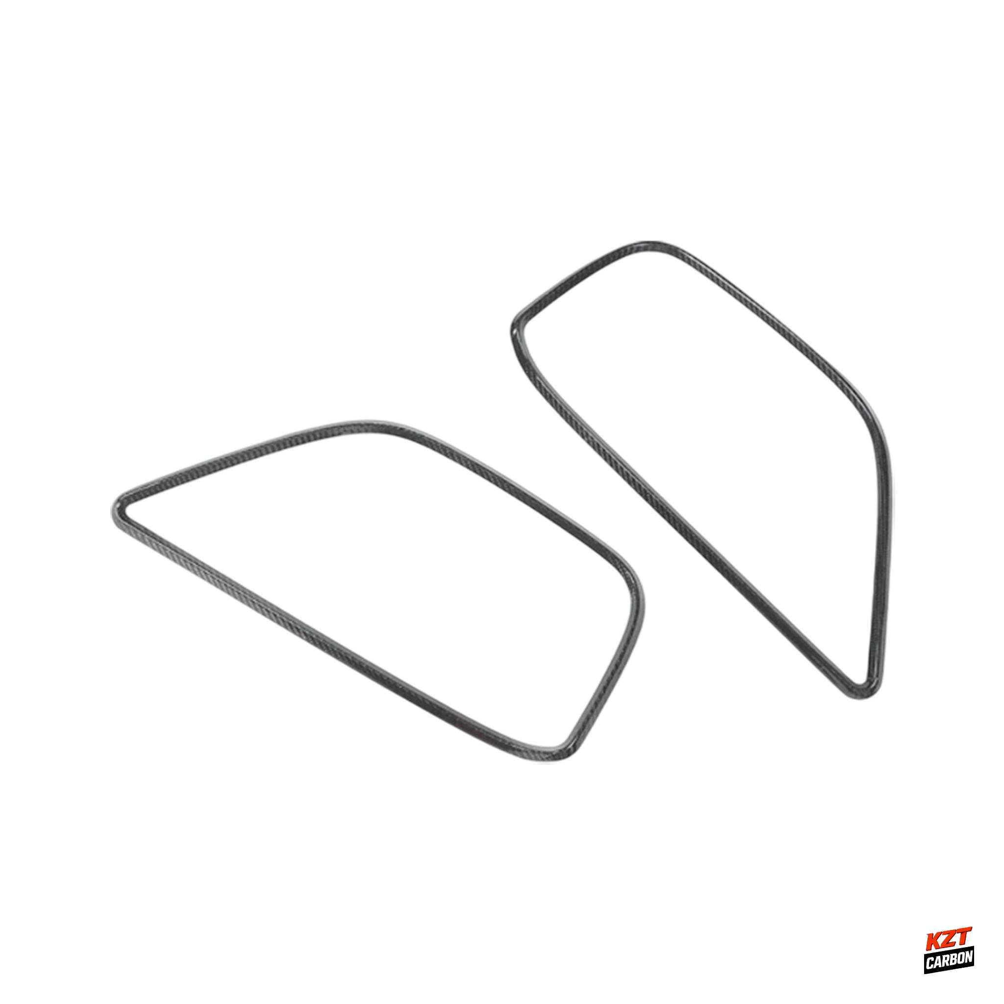For Nissan GTR R35 07-16 Dry Carbon Rear Bumper Exhaust Heat Shield Cover Pair