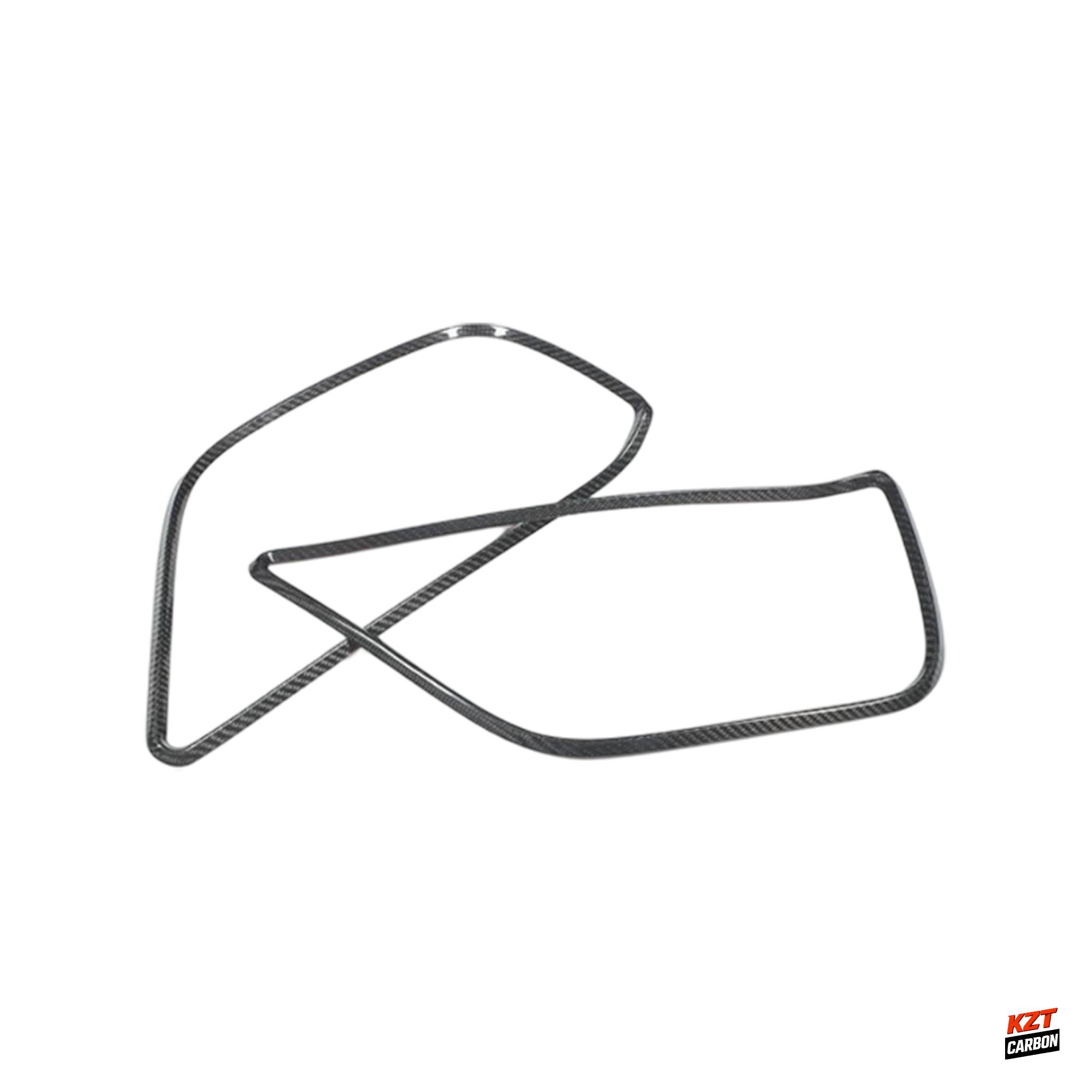 For Nissan GTR R35 07-16 Dry Carbon Rear Bumper Exhaust Heat Shield Cover Pair