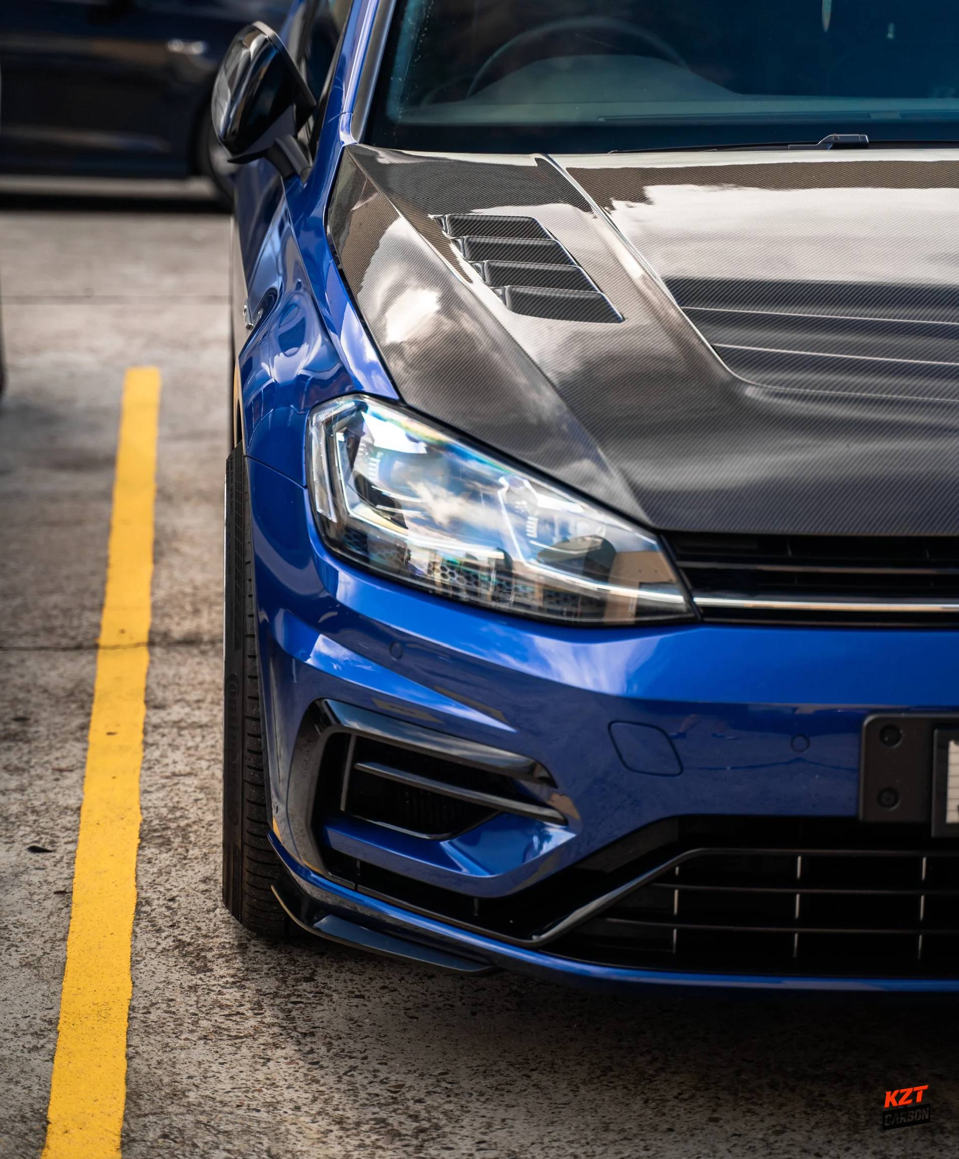 For VW Golf 7 7.5 TSI GTI 5DR 12-20 Hatchback Carbon VS Style Front Vented Hood