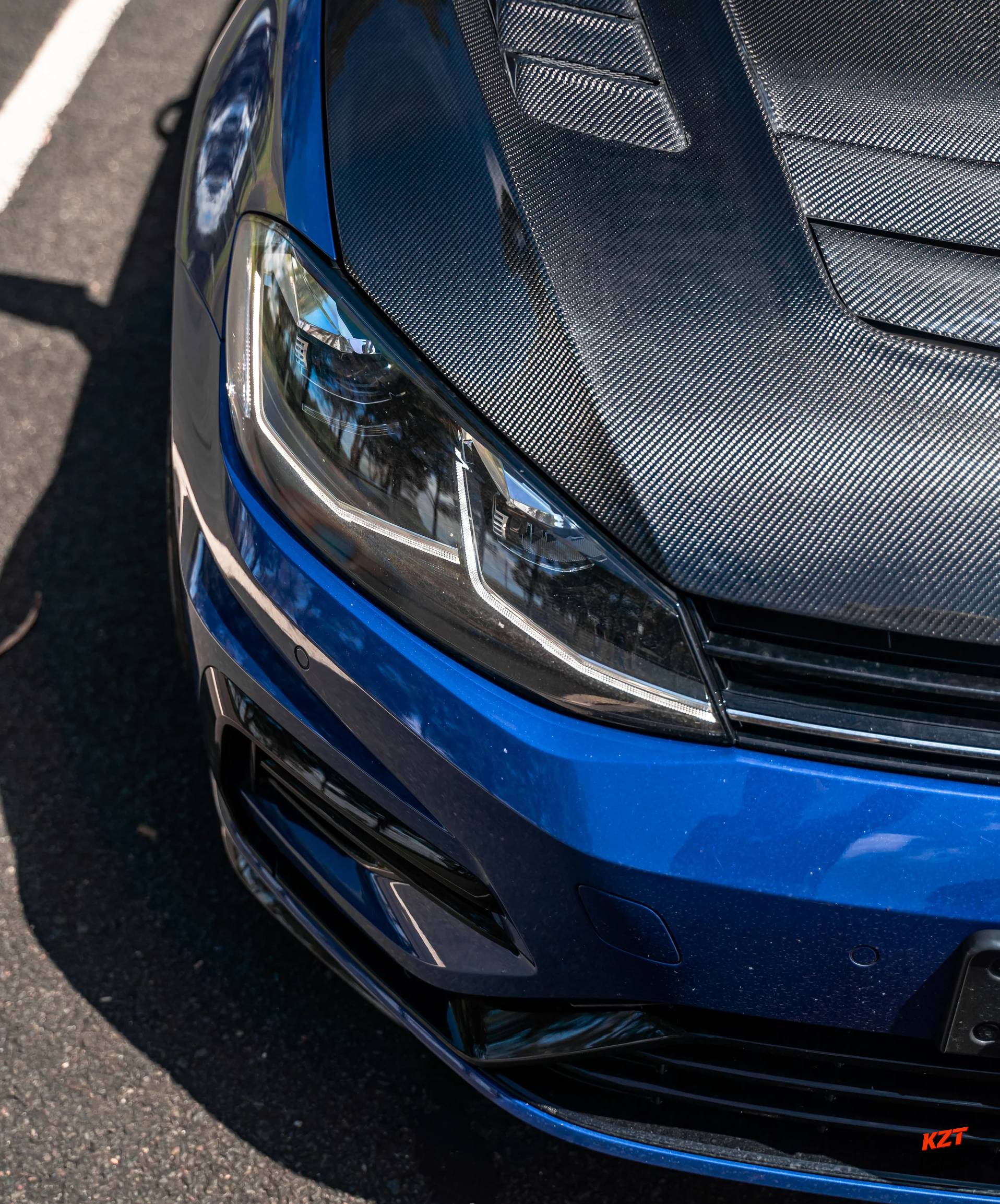 For VW Golf 7 7.5 TSI GTI 5DR 12-20 Hatchback Carbon VS Style Front Vented Hood