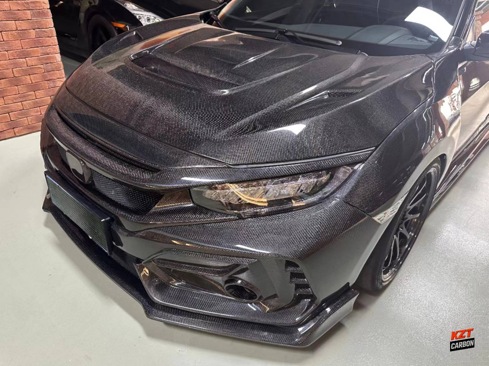 For Honda Civic Type R FK8 17-21 Carbon OE Front Bumper With Grille Body Kits