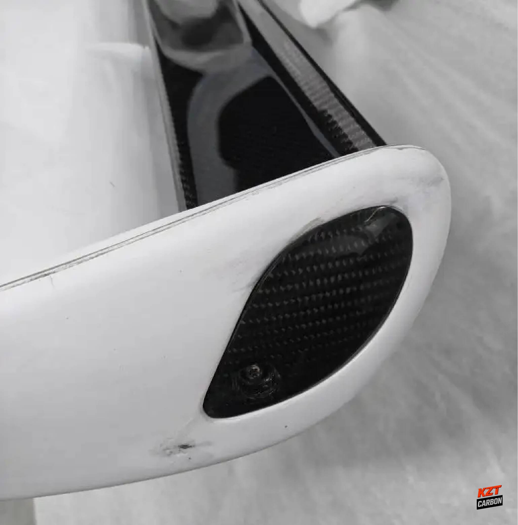 For Nissan Skyline R34 GTR OEM Rear Spoiler With Blade + Caps + Stand Partial Carbon Fiber (blade+caps)