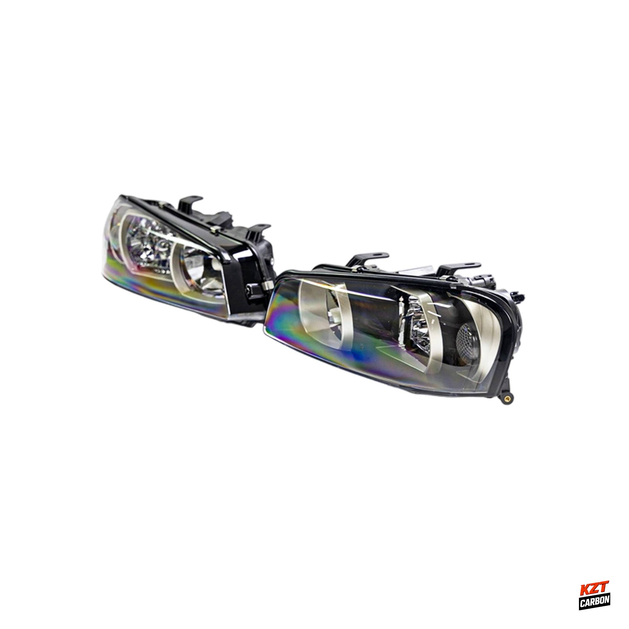 For Nissan Skyline R34 GTR GTT OE Style ABS Black Projector Headlight (LED) Pair