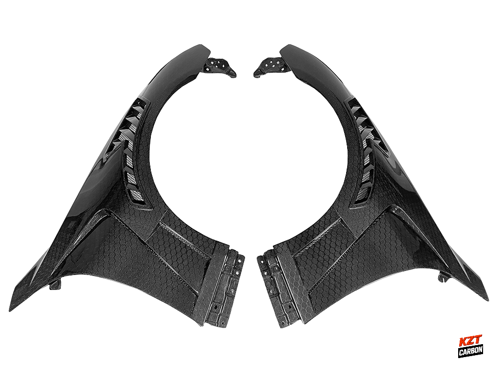 For Infiniti G37 Q40 2 Door Coupe 2008-13 Honeycomb Carbon V3 Style Front Fender