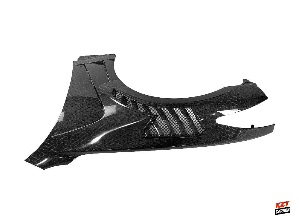For Infiniti G37 Q40 2 Door Coupe 2008-13 Honeycomb Carbon V3 Style Front Fender