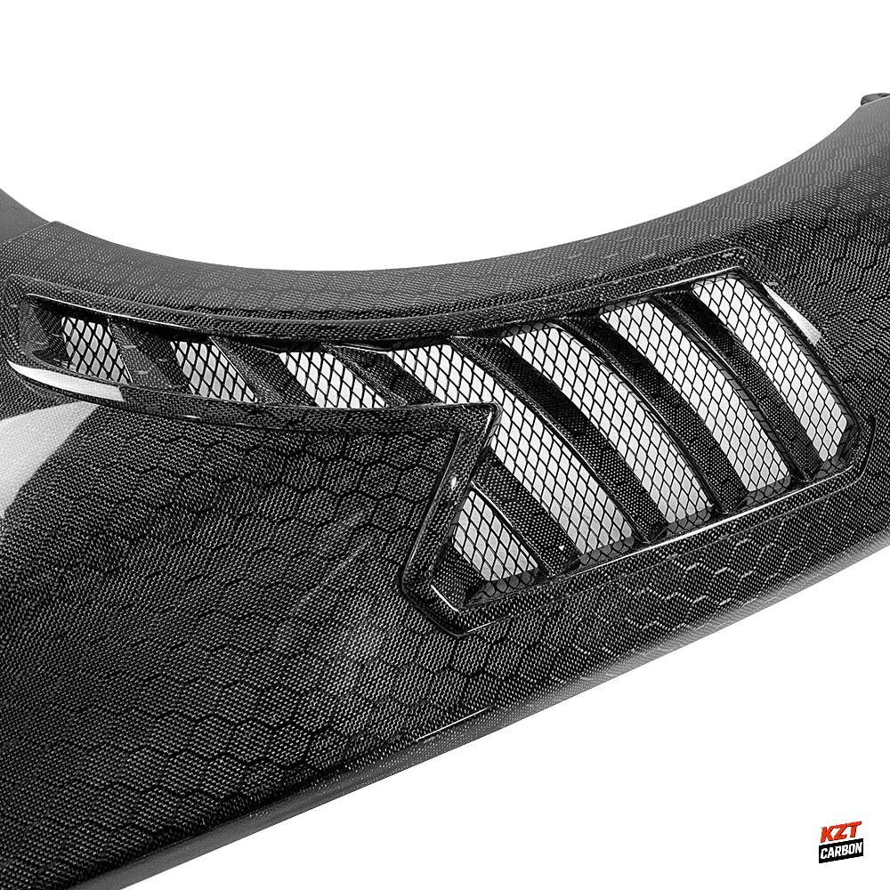 For Infiniti G37 Q40 2 Door Coupe 2008-13 Honeycomb Carbon V3 Style Front Fender