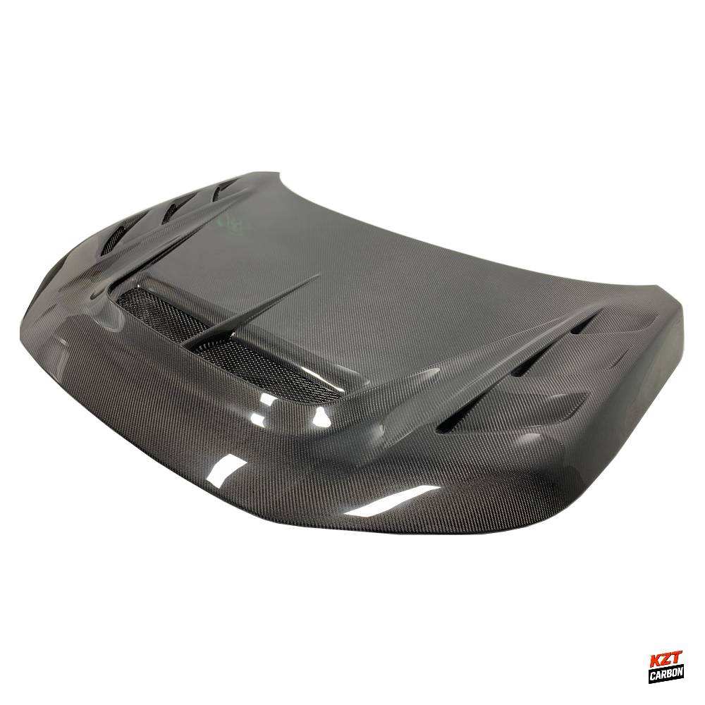 For Honda Civic FL5 Type R Carbon Fiber Vented Cooling Front Bumper Hood Bonnet