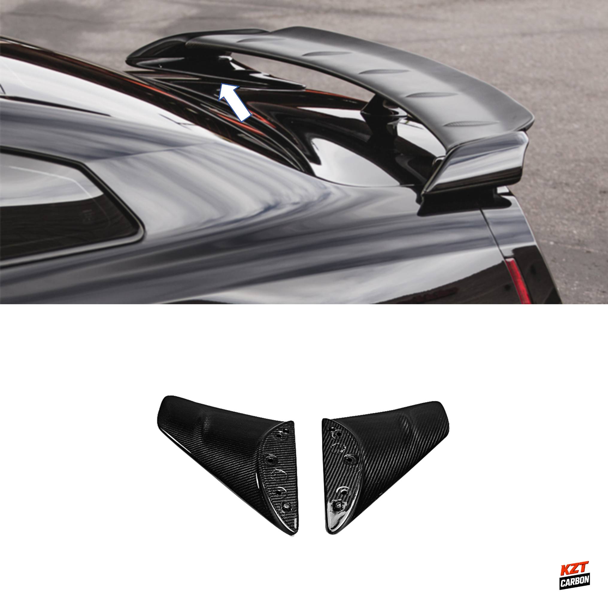 For Nissan R35 GTR 08-23 OE Style Carbon Fiber Rear Spoiler Base Stand Legs